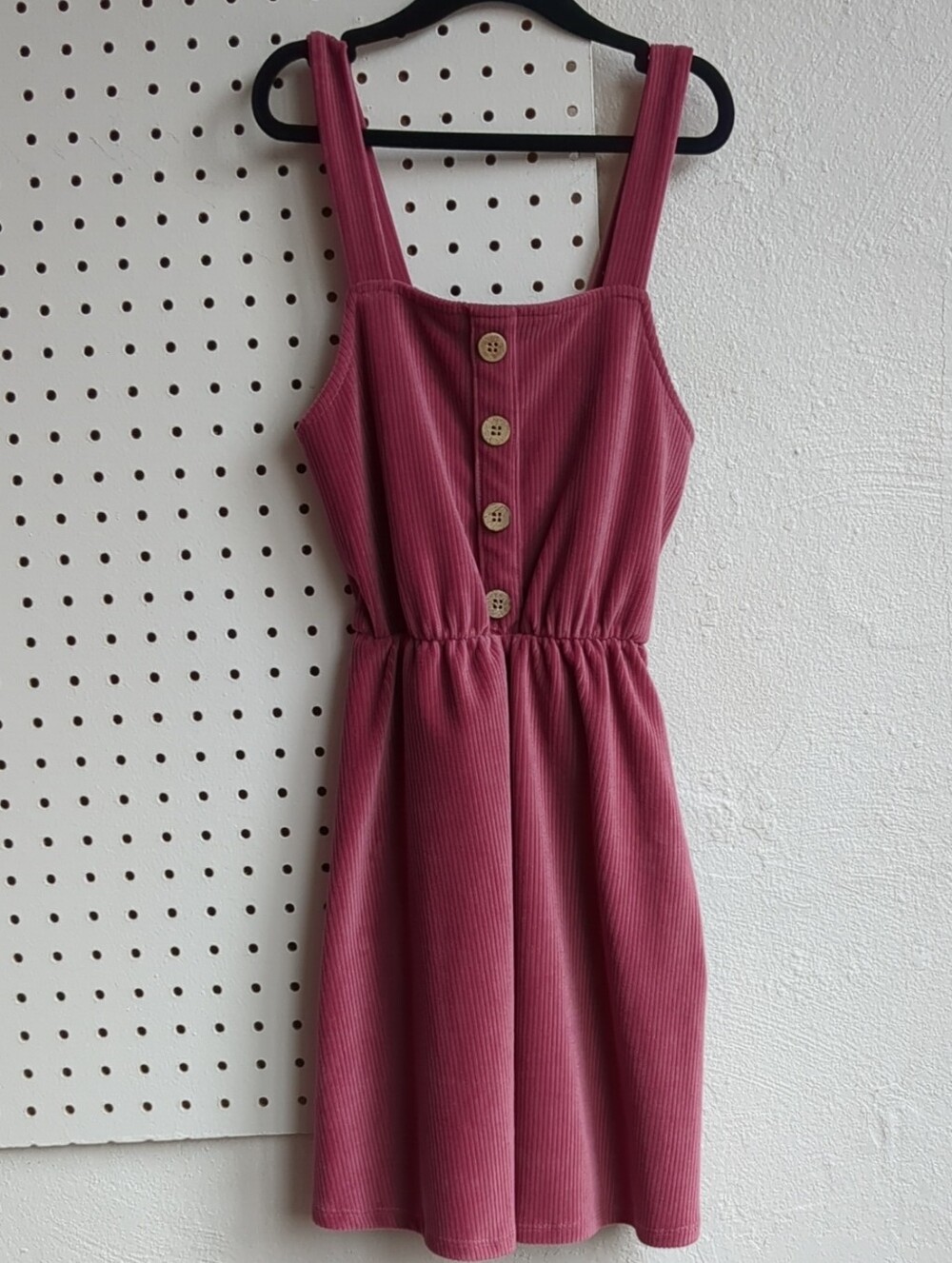 Women's Pink Sleeveless Button-Front Summer Dress